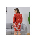 Crane Sexi Satin Silk Floral Robes Ladies Sleepwear